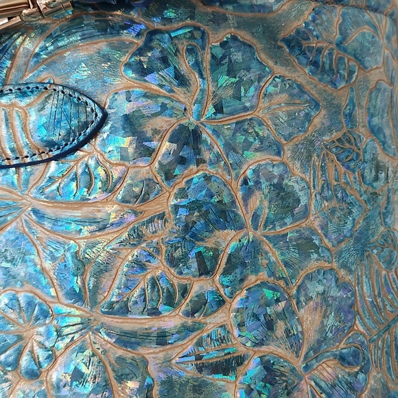 🔹️Brahmin 🔹️Small Caroline Serenity Sonic Genuine Leather Bag  (Pre-owned) - Picture 4 of 12